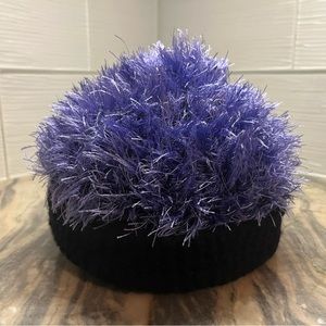 Fuzzy beanie hat